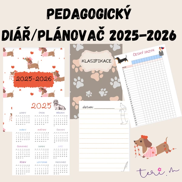 PEDAGOGICKÝ DIÁŘ/PLÁNOVAČ - téma JEZEVČÍK