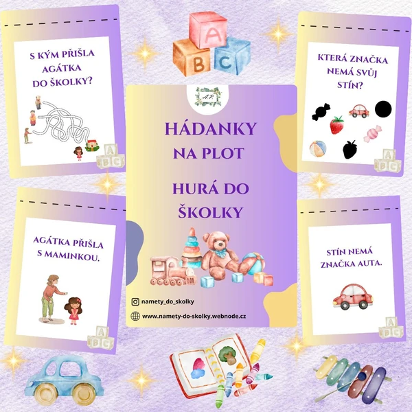 Hádanky na plot - Hurá do školky! 
