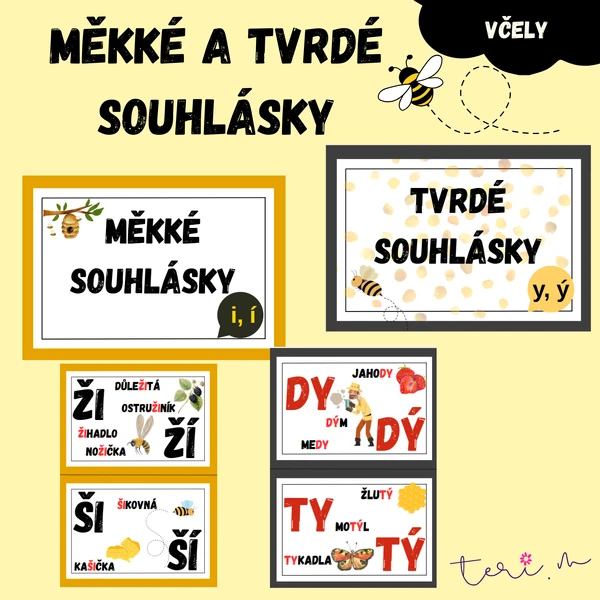 MĚKKÉ A TVRDÉ SOUHLÁSKY - téma VČELY