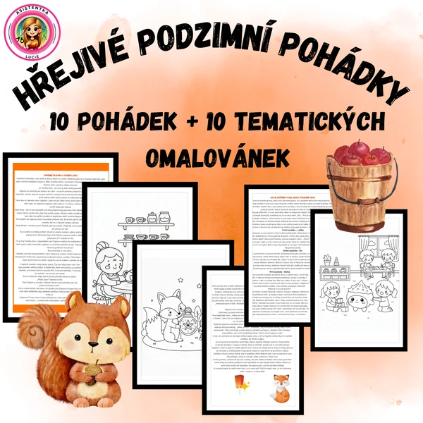 Hřejivé podzimní pohádky - 10 pohádek a 10 omalovánek