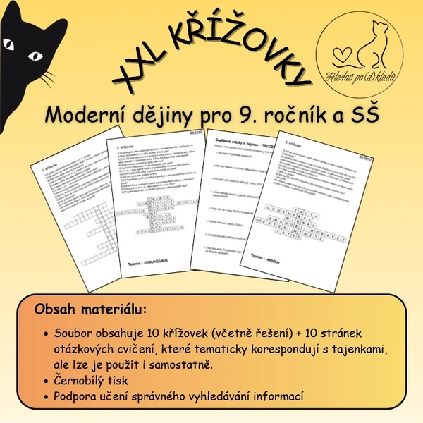 XXL dějepisné křížovky pro 9. ročník a SŠ