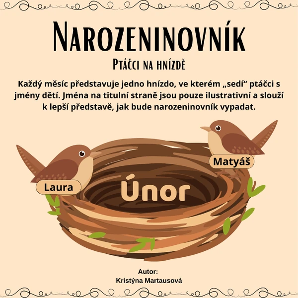 Narozeninovník- Ptáčci na hnízdě