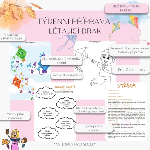 Týdenní příprava - Létající drak (bez barevného pozadí)