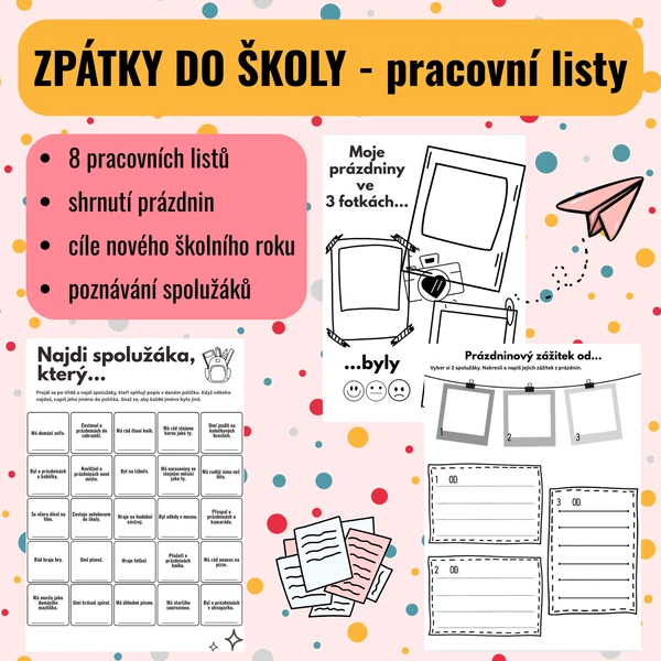 ZPÁTKY DO ŠKOLY - pracovní listy