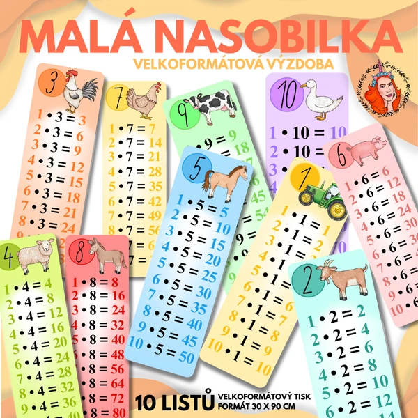 Malá násobilka, velkoformátová výzdoba 