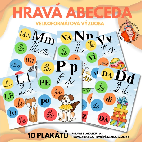 Hravá abeceda - velkoformátová výzdoba 