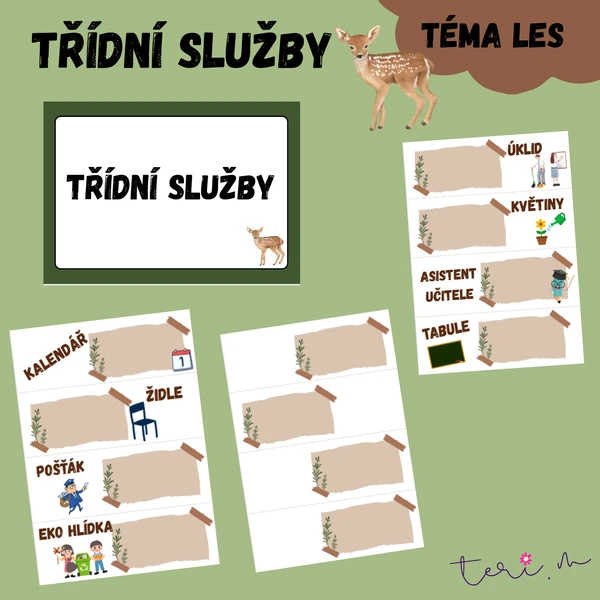 TŘÍDNÍ SLUŽBY - téma LES