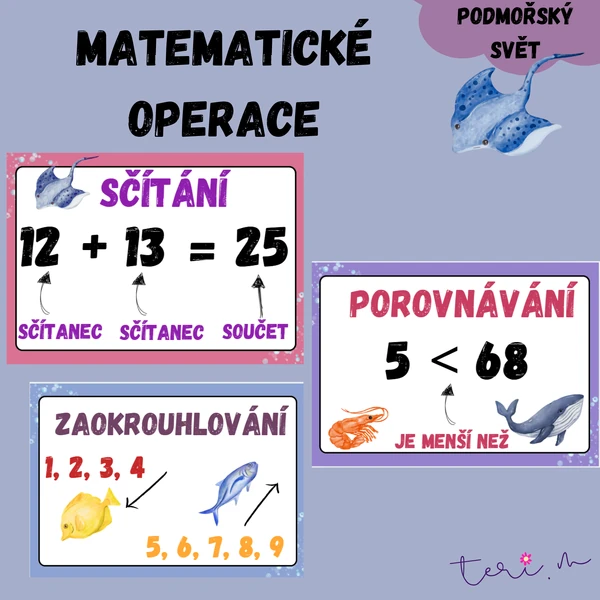 MATEMATICKÉ OPERACE - téma PODMOŘSKÝ SVĚT