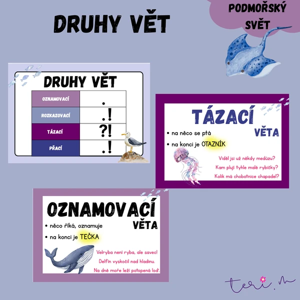 DRUHY VĚT - téma PODMOŘSKÝ SVĚT