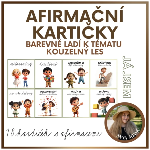 Afirmační kartičky - kouzelný les