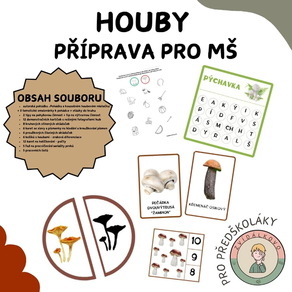 Houby - příprava pro MŠ 