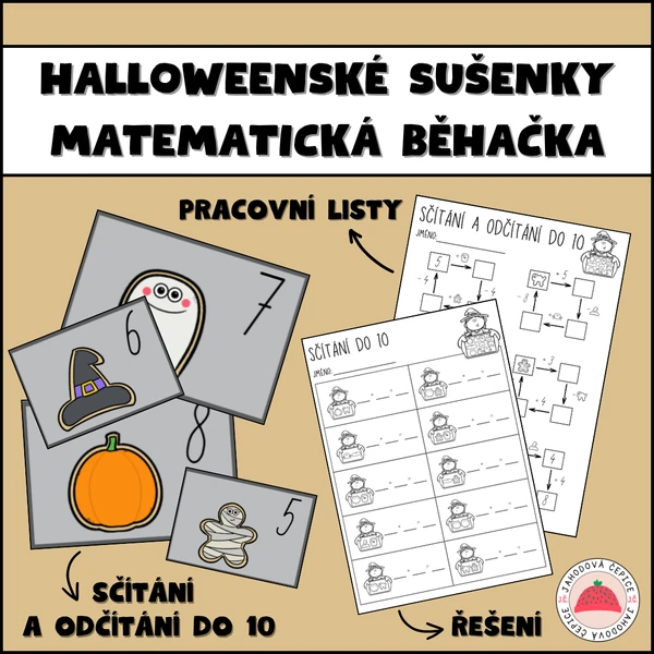 Halloweenské sušenky - matematická běhačka