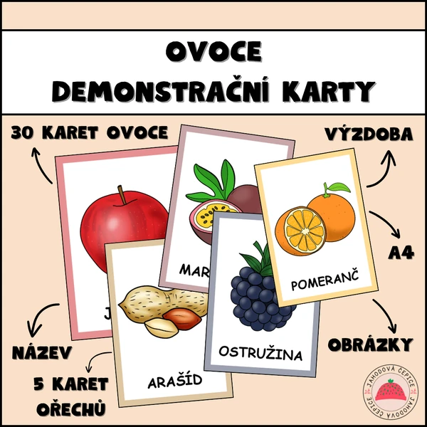Ovoce - demonstrační obrázky