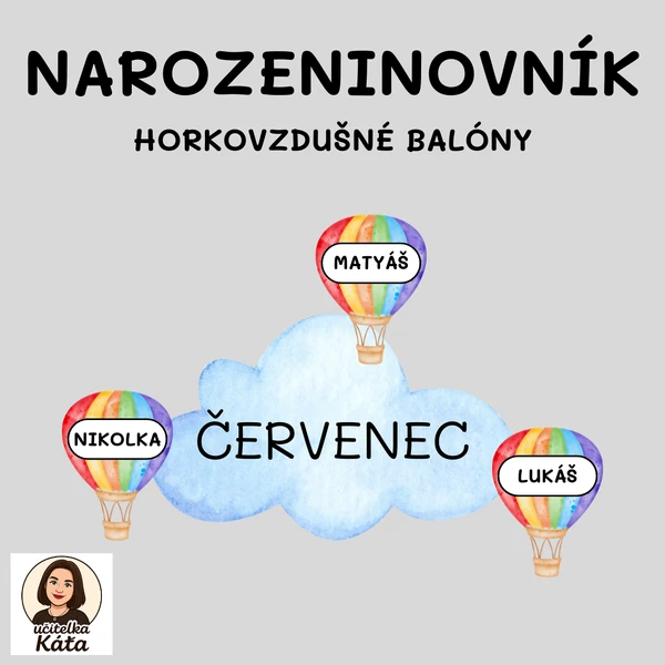 NAROZENINOVNÍK - HORKOVZDUŠNÉ BALÓNY