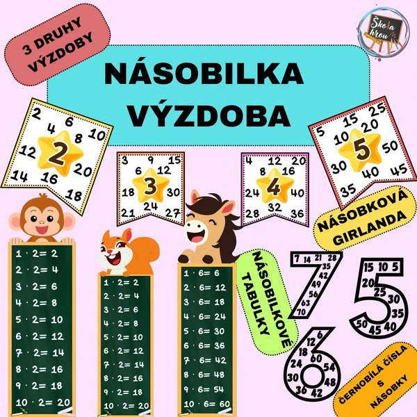 NÁSOBILKA - VÝZDOBA (3 druhy)