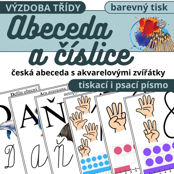 Zvířátková abeceda a číslice - výzdoba třídy