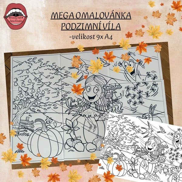 MEGA OMALOVÁNKA S PODZIMNÍ VÍLOU