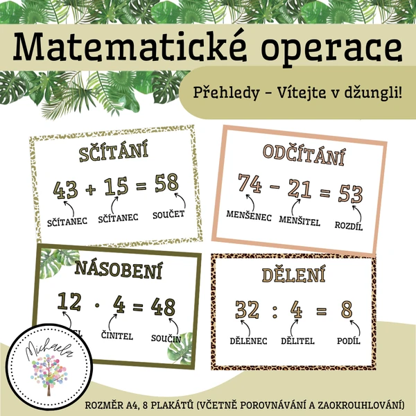 Početní operace (matematické operace na zeď)