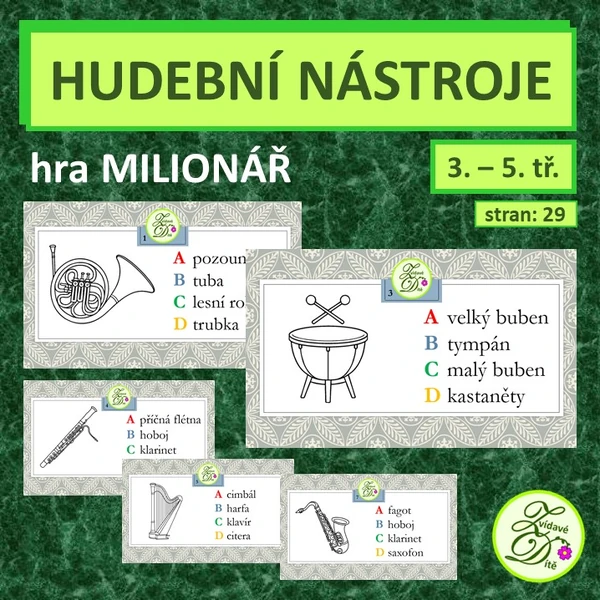 Hudební nástroje (hra Milionář)