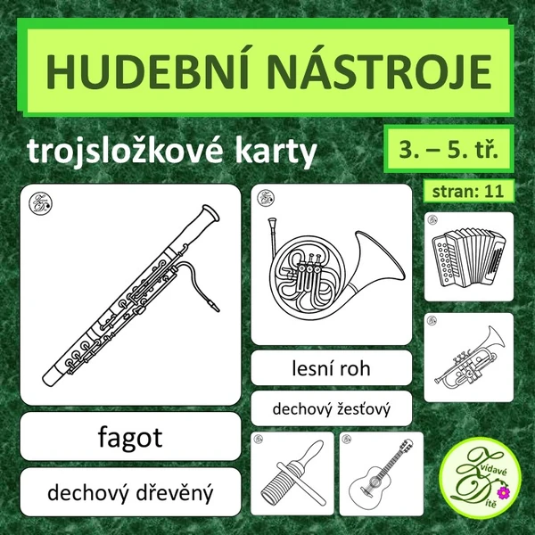 Hudební nástroje - karty