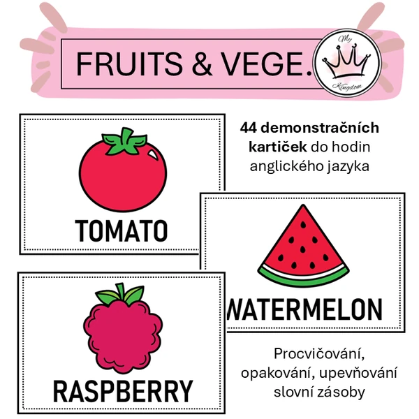 FRUITS & VEGETABLES - Demonstrační karty