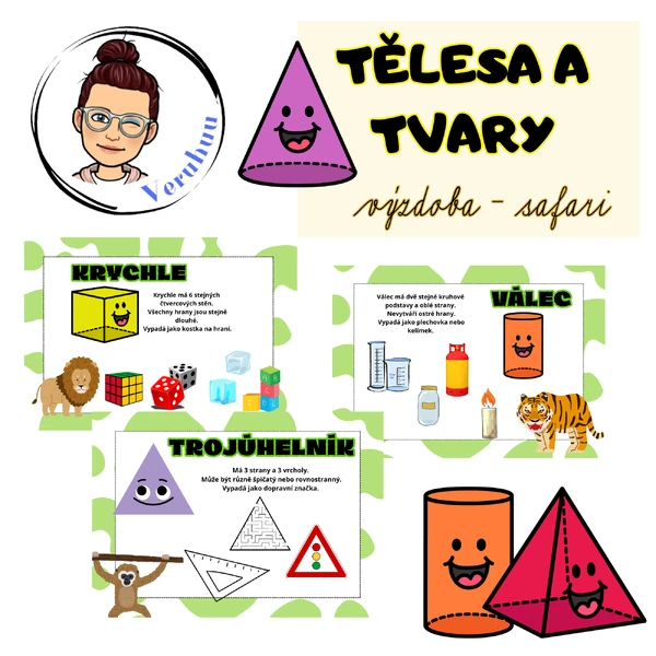 Geometrické tvary a tělesa SAFARI