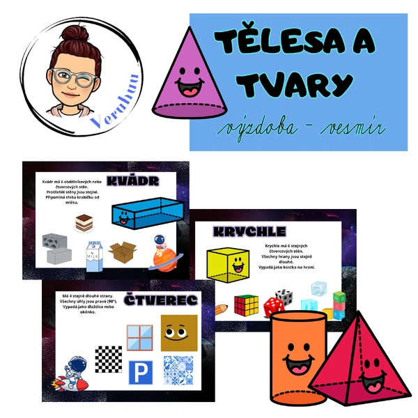 Geometrické tvary a tělesa VESMÍR