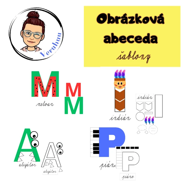 Obrázková abeceda - šablony
