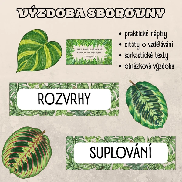 Výzdoba sborovny a kabinetu