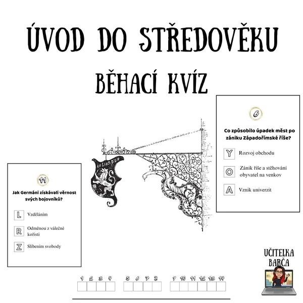 Běhací kvíz - Úvod do středověku
