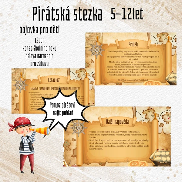 Honba za pokladem - pirátská úniková hra na tábor