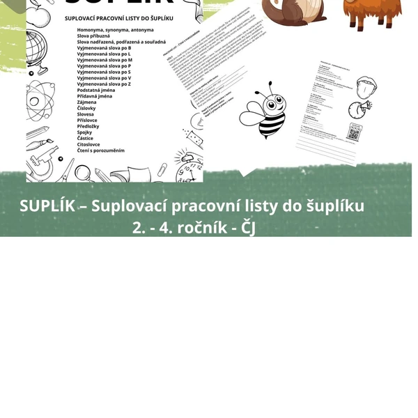 Suplík - suplovací pracovní listy do šuplíku ČJ