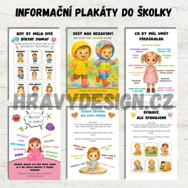 Informační plakáty do školky - informace pro rodiče 