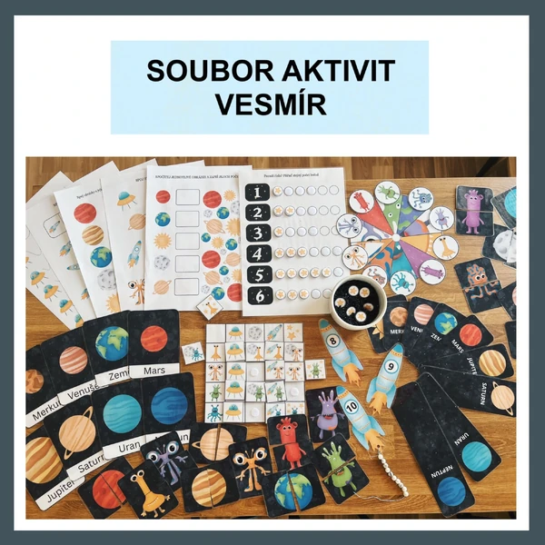 Soubor aktivit - vesmír