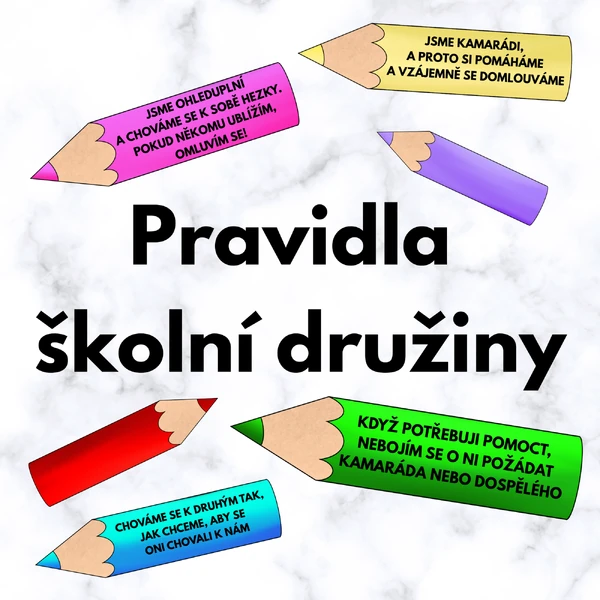 Pravidla školní družiny - pastelky