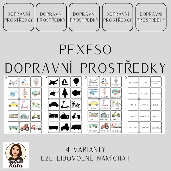PEXESO - DOPRAVNÍ PROSTŘEDKY