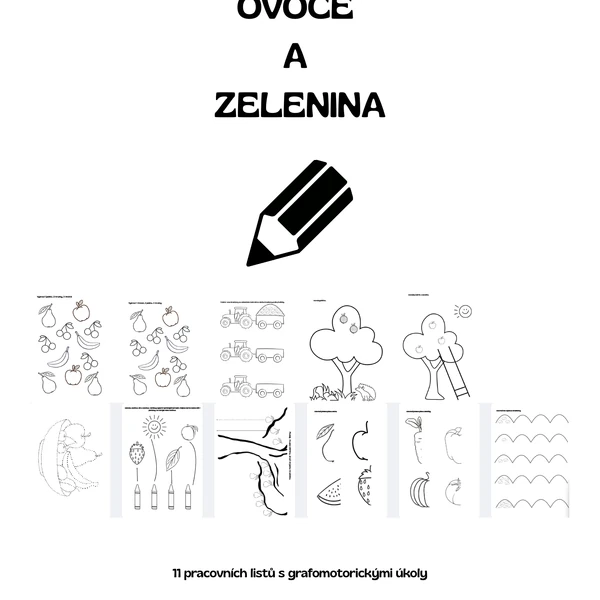 Ovoce a zelenina - grafomotorika