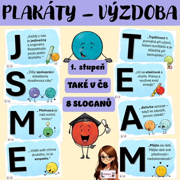 VÝZDOBA - JSME TEAM PLAKÁTY