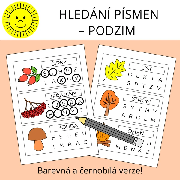 HLEDÁNÍ PÍSMEN - PODZIM