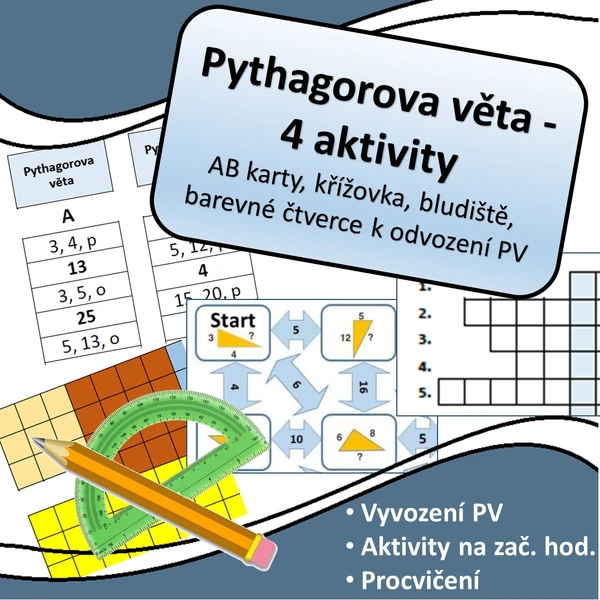 Pythagorova věta - 4 aktivity