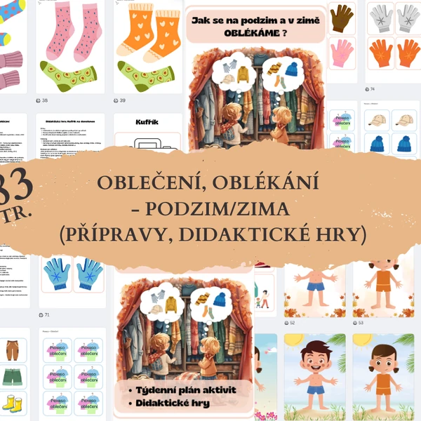 Oblečení, oblékání - podzim, zima (přípravy, didaktické hry)