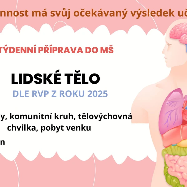 Týdenní příprava do MŠ lidské tělo