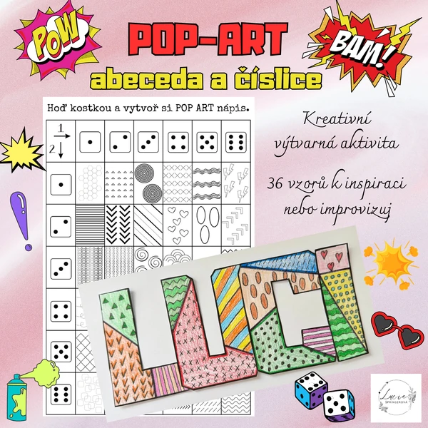 POP-ART abeceda a číslice