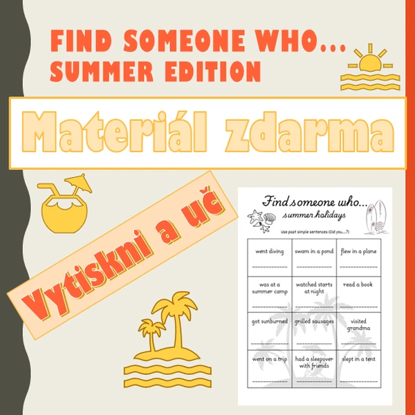 Find someone who - summer holidays