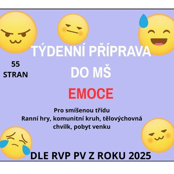 Týdenní příprava do MŠ emoce