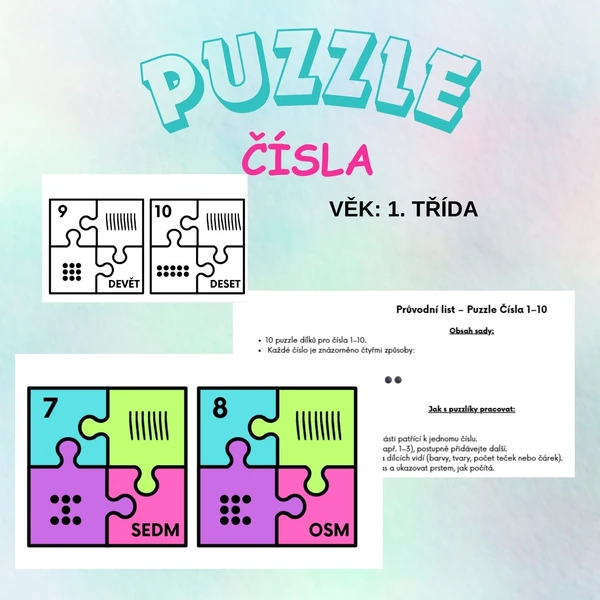 Čísla 1-10 - puzzle
