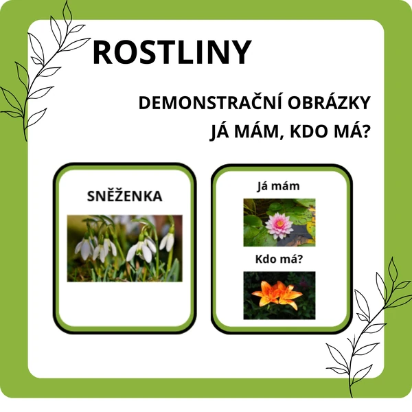 Rostliny - Já mám, kdo má? + Demonstrační obrázky