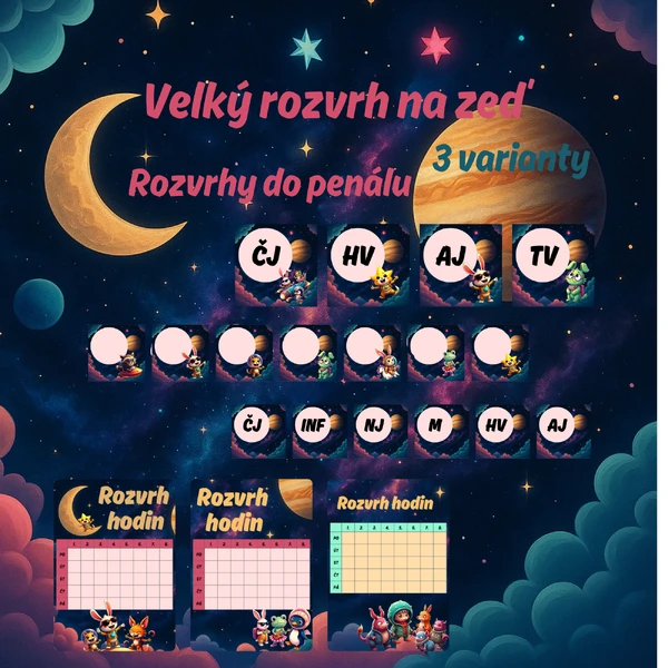 Rozvrh hodin - prapodivná vesmírná zvířátka