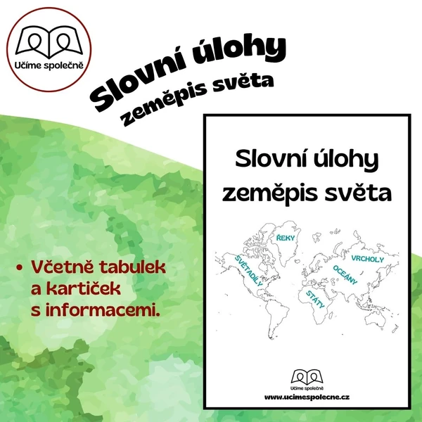 Slovní úlohy – zeměpis světa