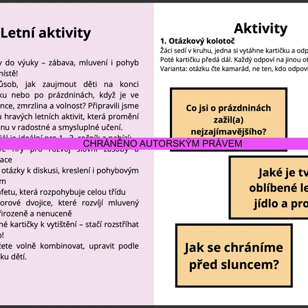 Letní aktivity 